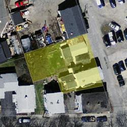 17 Harvey Pl, Newton MA  02465-2020 aerial view