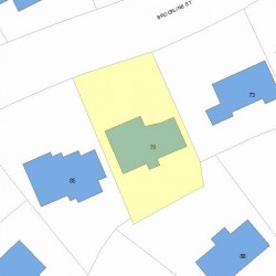 79 Brookline St, Newton MA  02467 plot plan