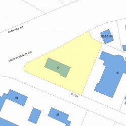 45 Ash St, Newton MA 02466-1897 plot plan