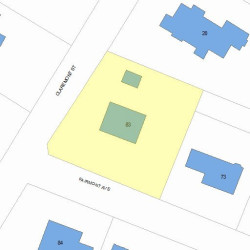 83 Fairmont Ave, Newton MA  02458-2505 plot plan