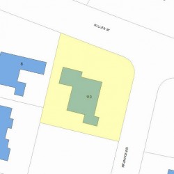 110 Pickwick Rd, Newton MA  02465-2819 plot plan