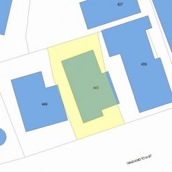 445 Washington St, Newton MA 02458-1537 plot plan