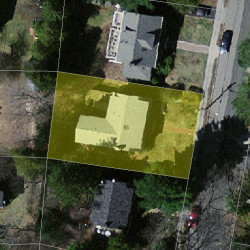 93 Beaumont Ave, Newton MA  02460-2315 aerial view