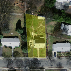 9 Pine St, Newton MA  02465-1416 aerial view