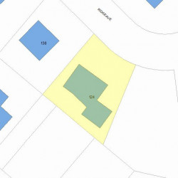 124 Ridge Ave, Newton MA 02459-2536 plot plan