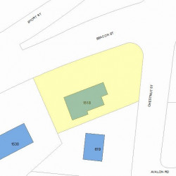 1518 Beacon St, Newton MA 02468-1530 plot plan