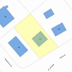 477 Grove St, Newton MA 02462-1438 plot plan