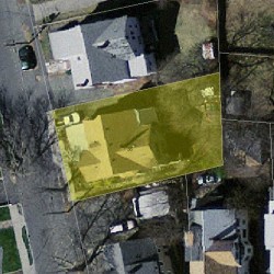 38 Harrington St, Newton MA  02460-1526 aerial view