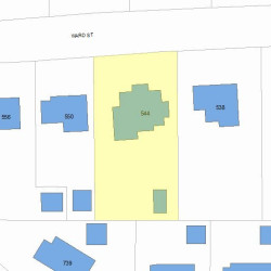 544 Ward St, Newton MA 02459-1136 plot plan