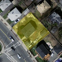 154 Waltham St, Newton MA  02465-1333 aerial view