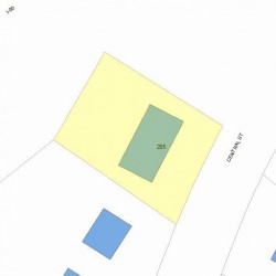 295 Central St, Newton MA  02466-2202 plot plan