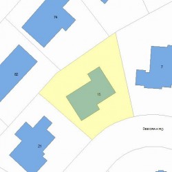 15 Deborah Rd, Newton MA 02459-2837 plot plan