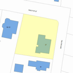 27 Brooks Ave, Newton MA 02460-1535 plot plan