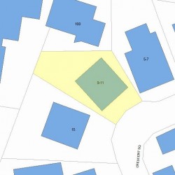11 Crescent Sq, Newton MA 02458-1513 plot plan