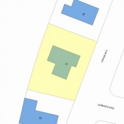 43 Fisher Ave, Newton MA  02461-1142 plot plan