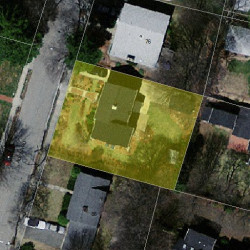 80 Adena Rd, Newton MA  02465-1221 aerial view