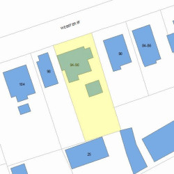 96 Webster St, Newton MA 02465-1820 plot plan
