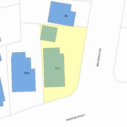 1011 Washington St, Newton MA  02460-1573 plot plan