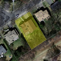 22 Silver Birch Rd, Newton MA  02468-2311 aerial view