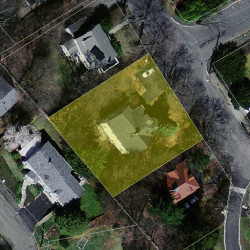 57 Perkins St, Newton MA  02465-2302 aerial view