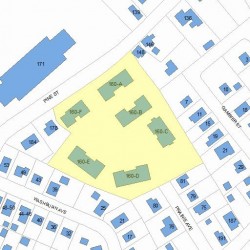 160 Pine St, Newton MA  02466-1306 plot plan