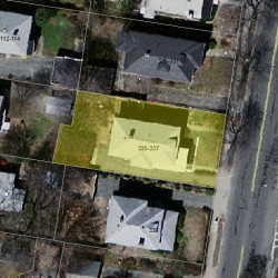 335 Waltham St, Newton MA 02465-1730 aerial view