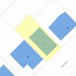 67 Clinton St, Newton MA 02458-1233 plot plan