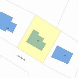 17 Leighton Rd, Newton MA  02466-2245 plot plan