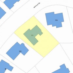 111 Rosalie Rd, Newton MA 02459-3129 plot plan