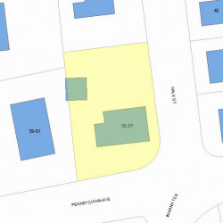 57 Hale St, Newton MA 02464-1310 plot plan