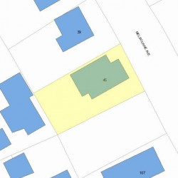 45 Melbourne Ave, Newton MA  02460-1221 plot plan