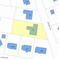159 Beaumont Ave, Newton MA  02460-2315 plot plan