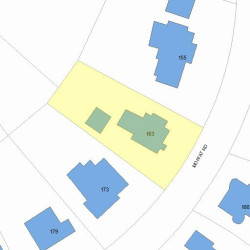 163 Moffat Rd, Newton MA  02468-1133 plot plan