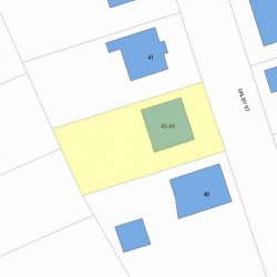 43 Dalby St, Newton MA  02458-1030 plot plan
