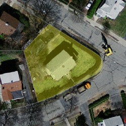 19 Waldorf Rd, Newton MA  02461-1332 aerial view