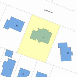 10 Barbara Rd, Newton MA  02465-1103 plot plan