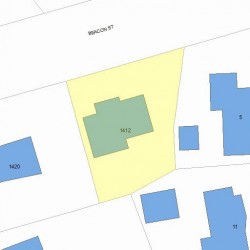1412 Beacon St, Newton MA 02468-1628 plot plan