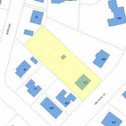 417 Waltham St, Newton MA 02465-1939 plot plan