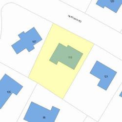 115 Hartman Rd, Newton MA 02459-2851 plot plan