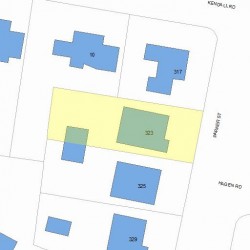 323 Parker St, Newton MA 02459-2630 plot plan