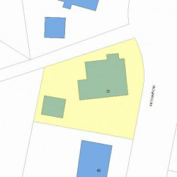 35 Victoria Cir, Newton MA  02459-1042 plot plan
