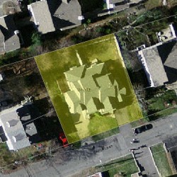 133 Carlisle St, Newton MA  02459-2381 aerial view