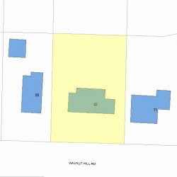 83 Walnut Hill Rd, Newton MA  02461-1836 plot plan
