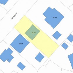 22 Knowles St, Newton MA  02459-2206 plot plan
