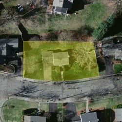 132 Hagen Rd, Newton MA  02459-2755 aerial view