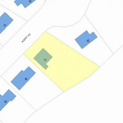 50 Albert Rd, Newton MA  02466-1303 plot plan