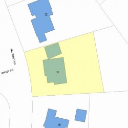 38 Wauwinet Rd, Newton MA  02465-2957 plot plan