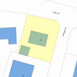 52 Cabot St, Newton MA 02458-2500 plot plan