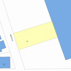 18 Harvey Pl, Newton MA  02465-2023 plot plan