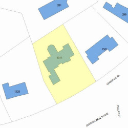 1311 Commonwealth Ave, Newton MA 02465-2912 plot plan